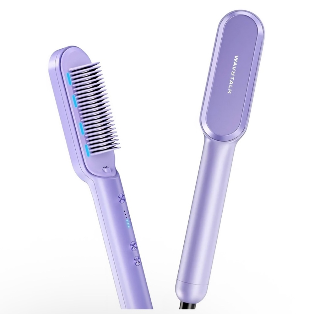 Wavytalk Purple Electric Hair Straightening Brush - Women Hair Tool